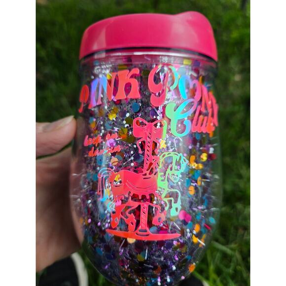 Pink Pony Club Tumbler Glitter Reusable Handmade Cup - Picture 3 of 4